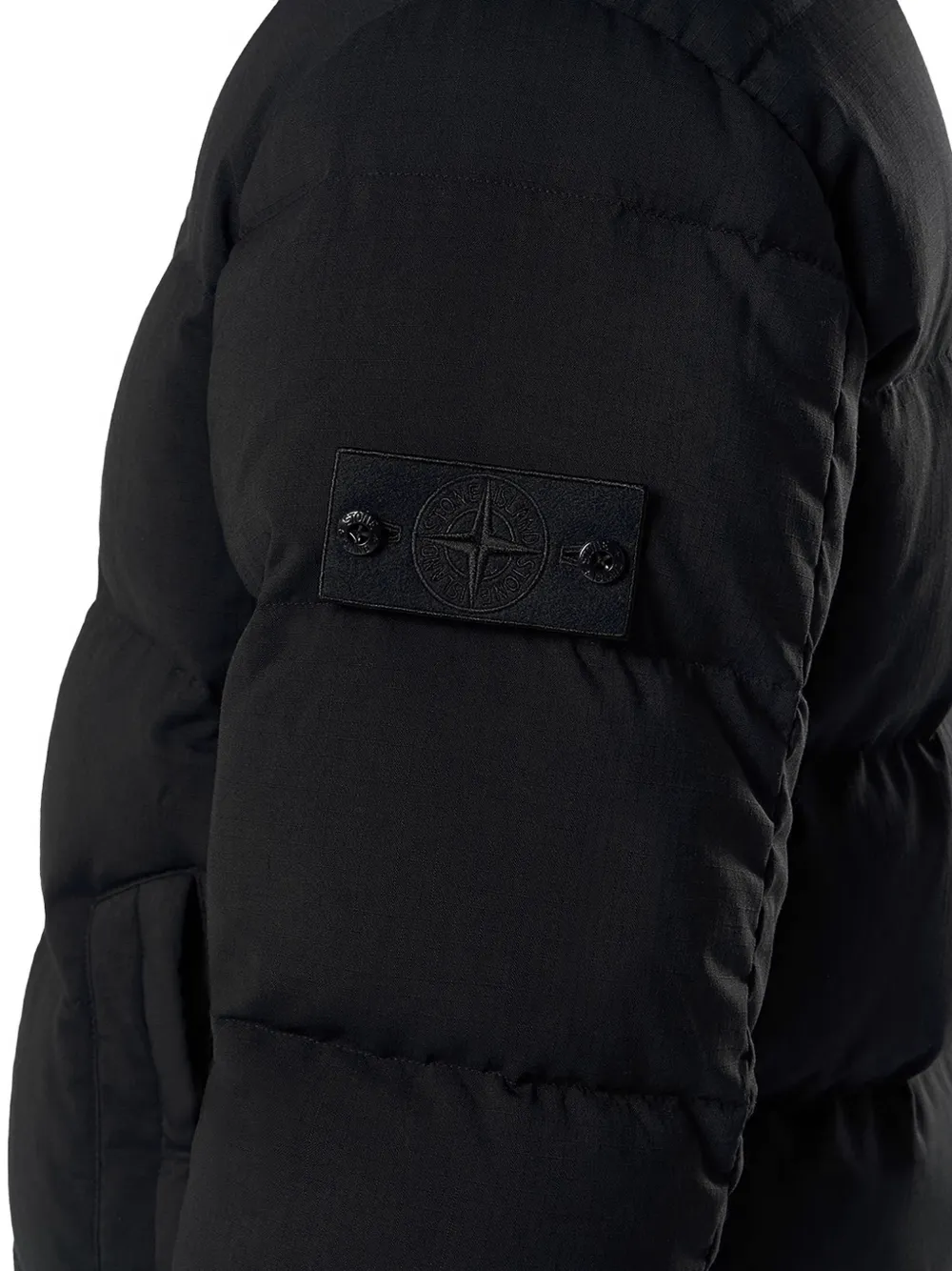Stone Island 4100063 Ripstop-TC_S.I. Ghost jack met capuchon Zwart