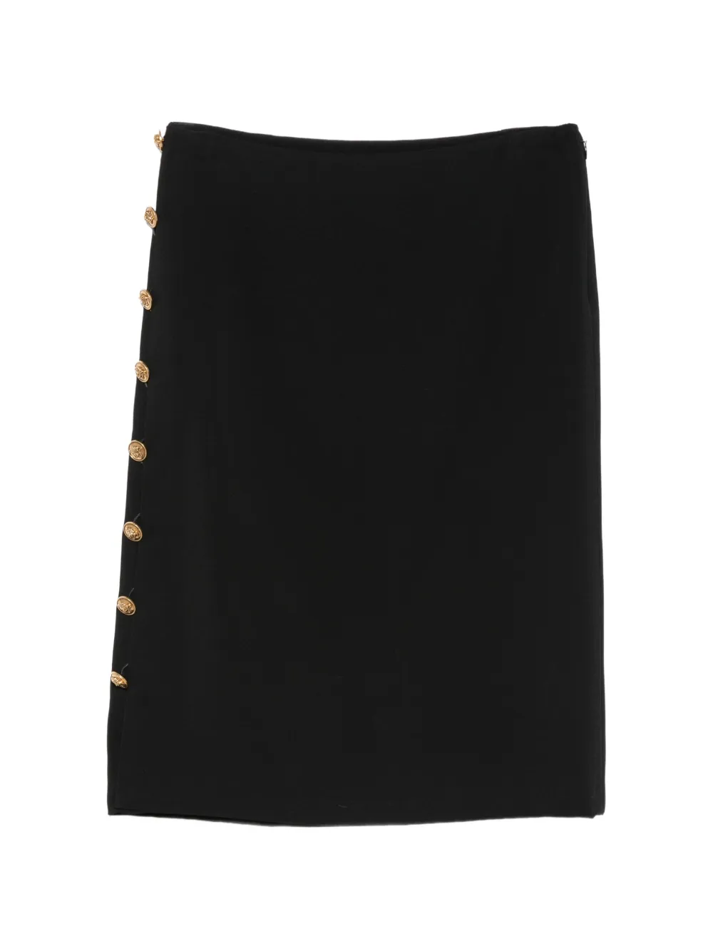 Versace Medusa button-embellished midi skirt Zwart