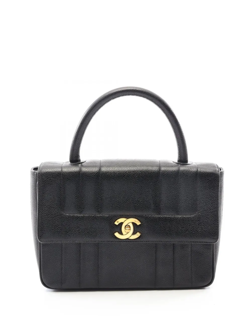 CHANEL Pre-Owned 1994-1996 Caviar Mademoiselle Kelly Top Handle Bag handbag - Black