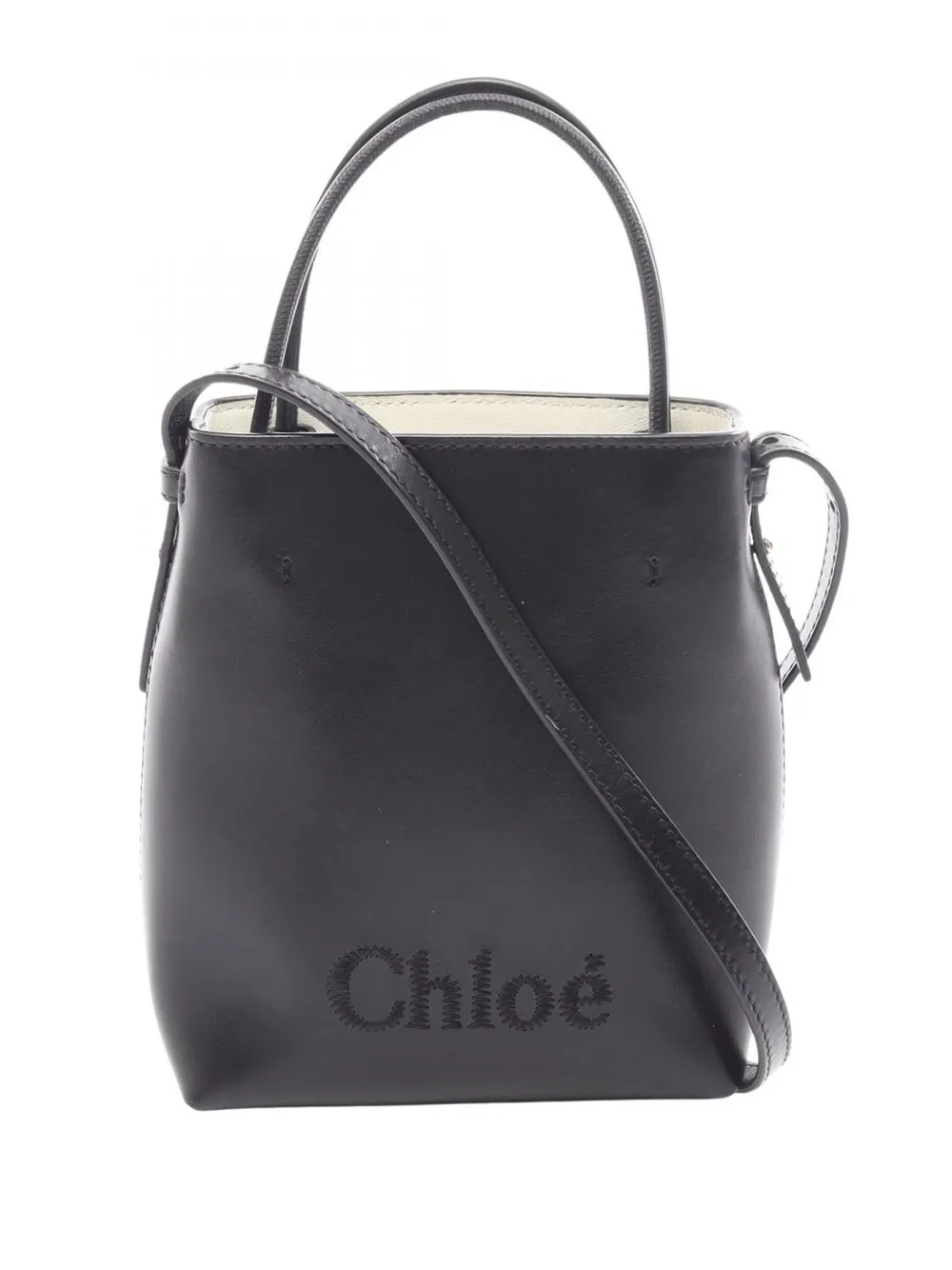 Chloé Pre-Owned 2000-2026 Leather Sense Micro Tote satchel - Schwarz