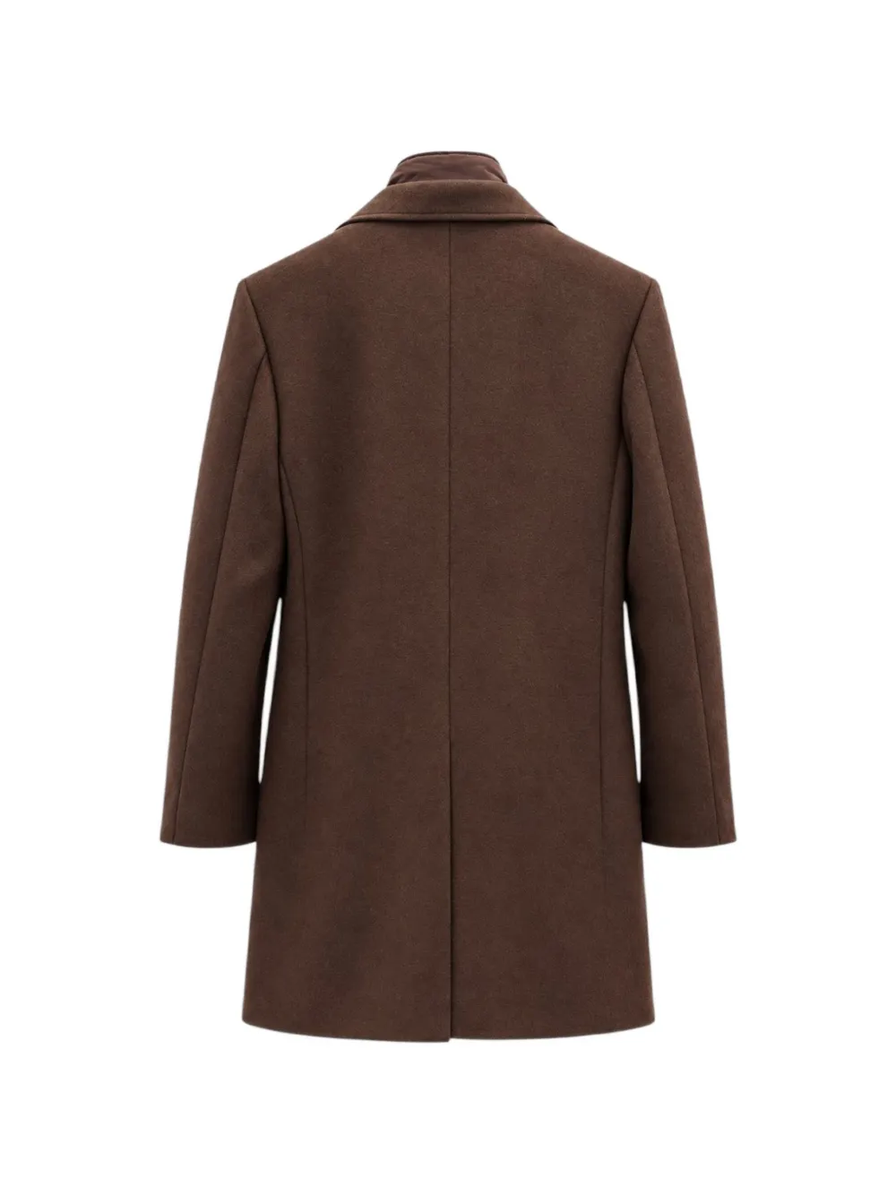 Manuel Ritz layered single-breasted coat Bruin