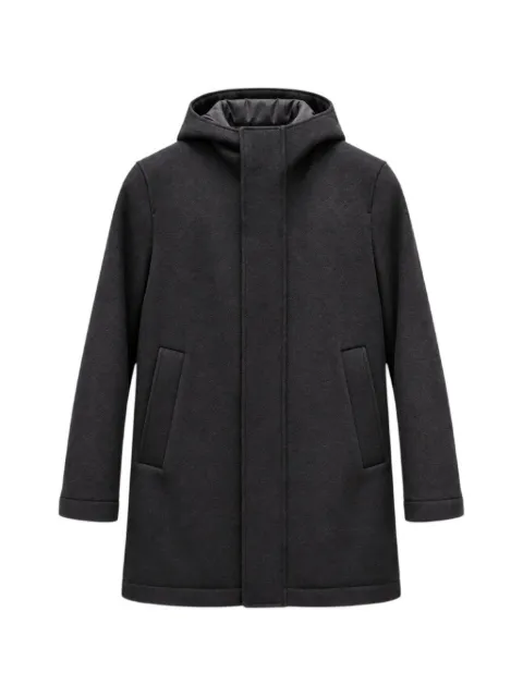 Manuel Ritz hooded concealed-fastening coat
