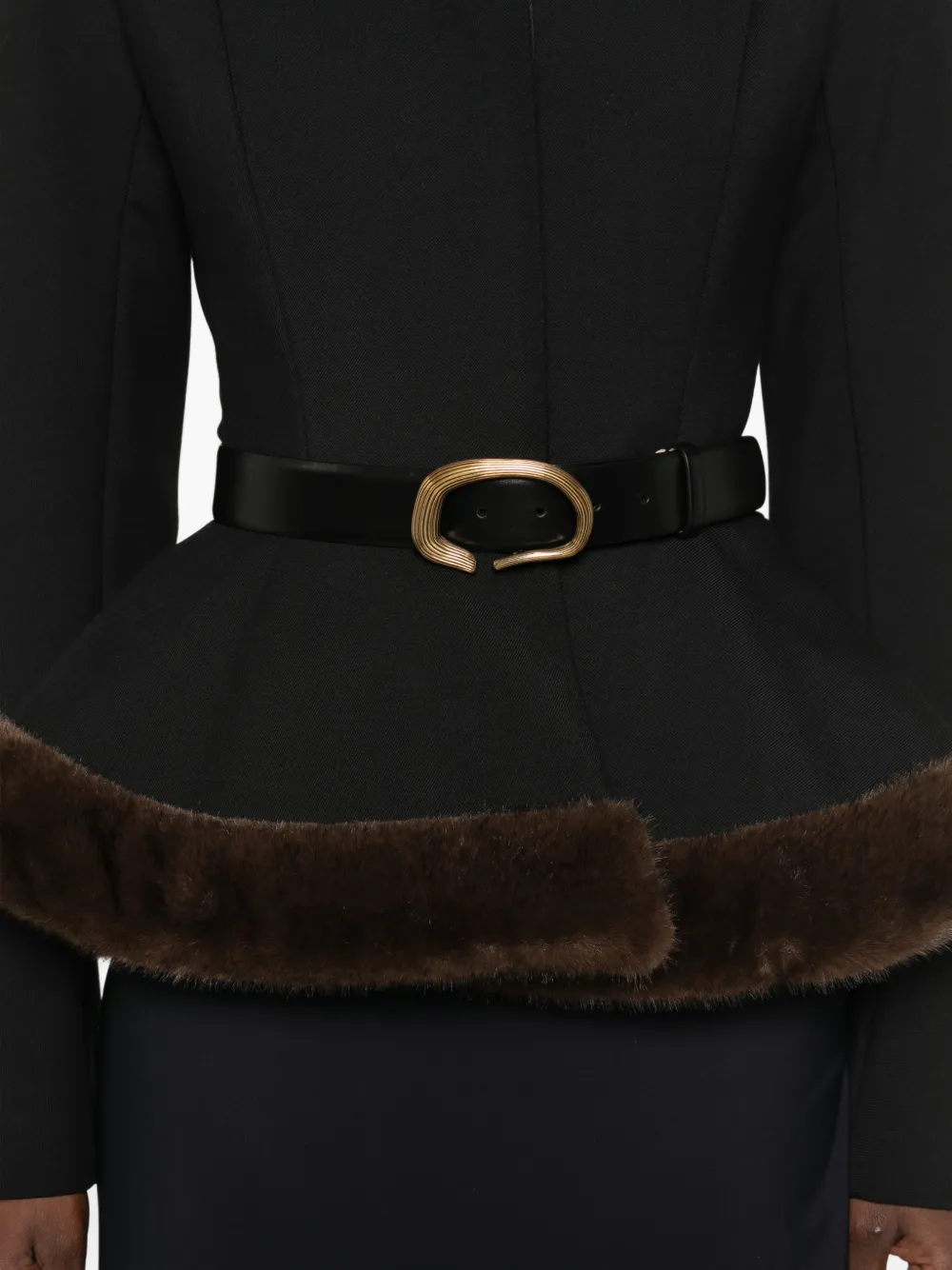 Stella McCartney belted jacket Zwart