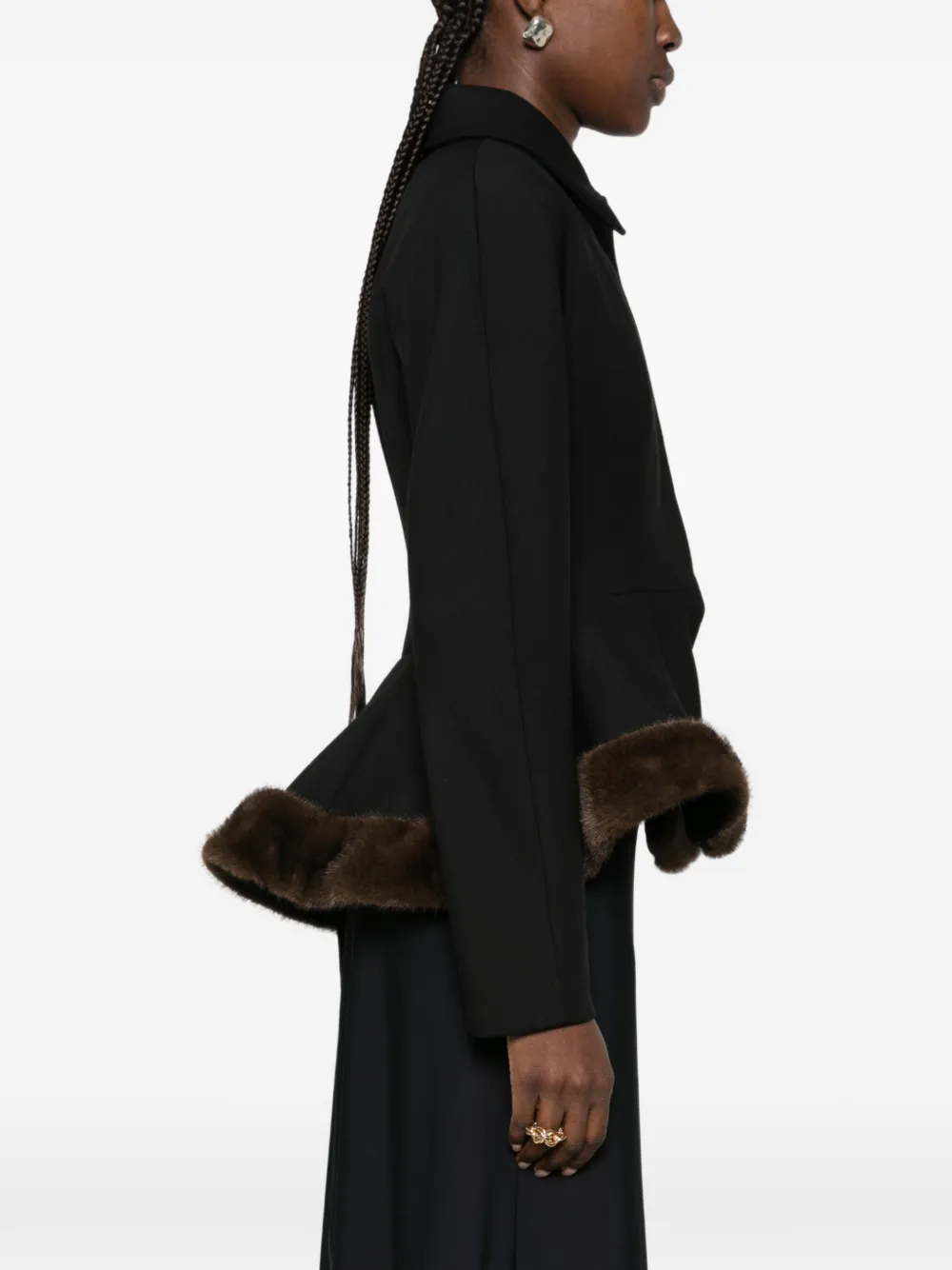 Stella McCartney belted jacket Zwart