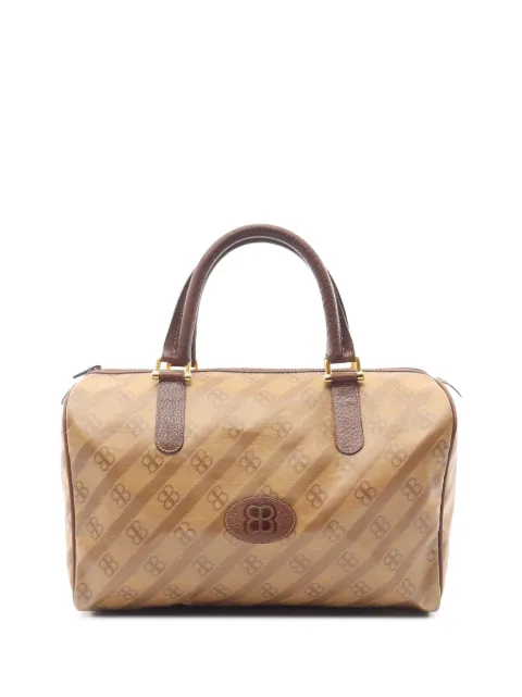 Balenciaga Pre-Owned 20th Century BB Monogram Coated Canvas boston bag