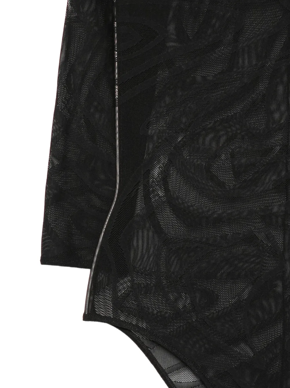 PUCCI Iride-print mesh bodysuit Zwart