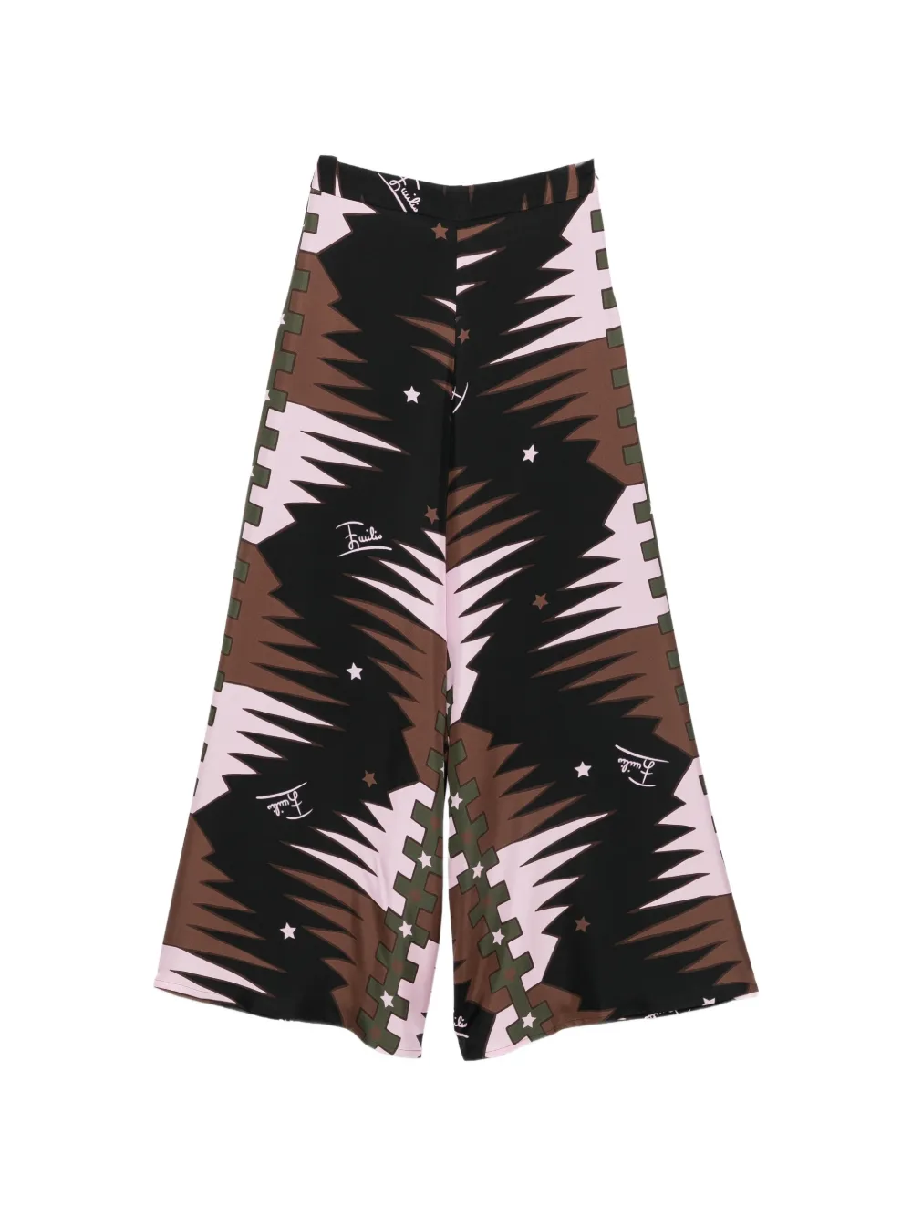 PUCCI geometric-print palazzo pants - Schwarz
