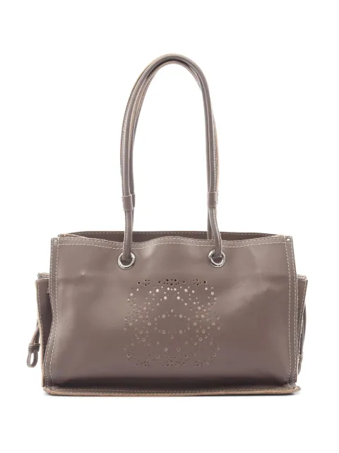 Loewe Pre-Owned 2000-2026 Leather Perforated Anagram tote bag