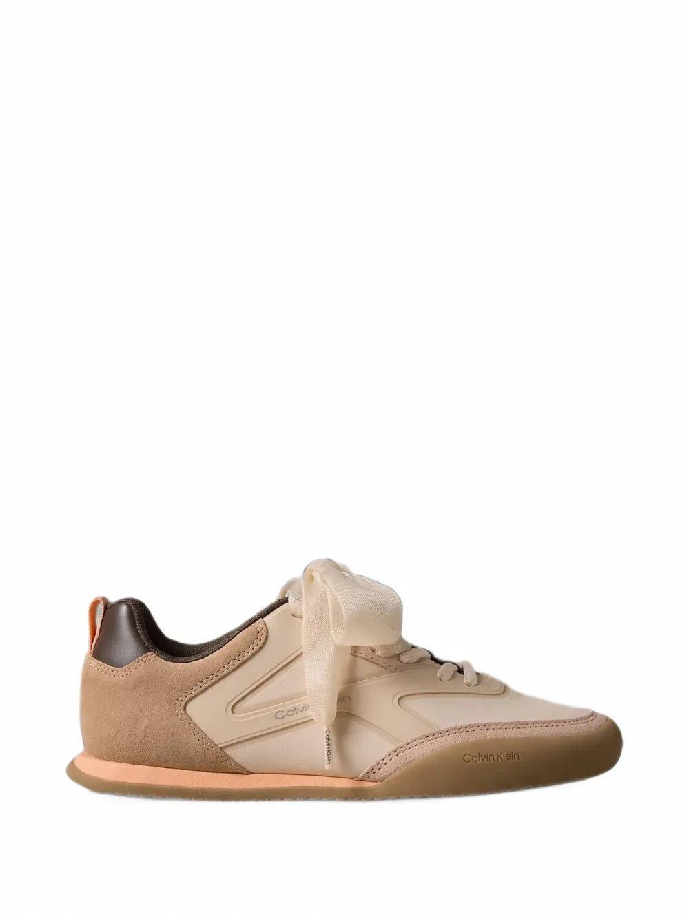 Calvin Klein Kayla organza-bow sneakers - Toni neutri