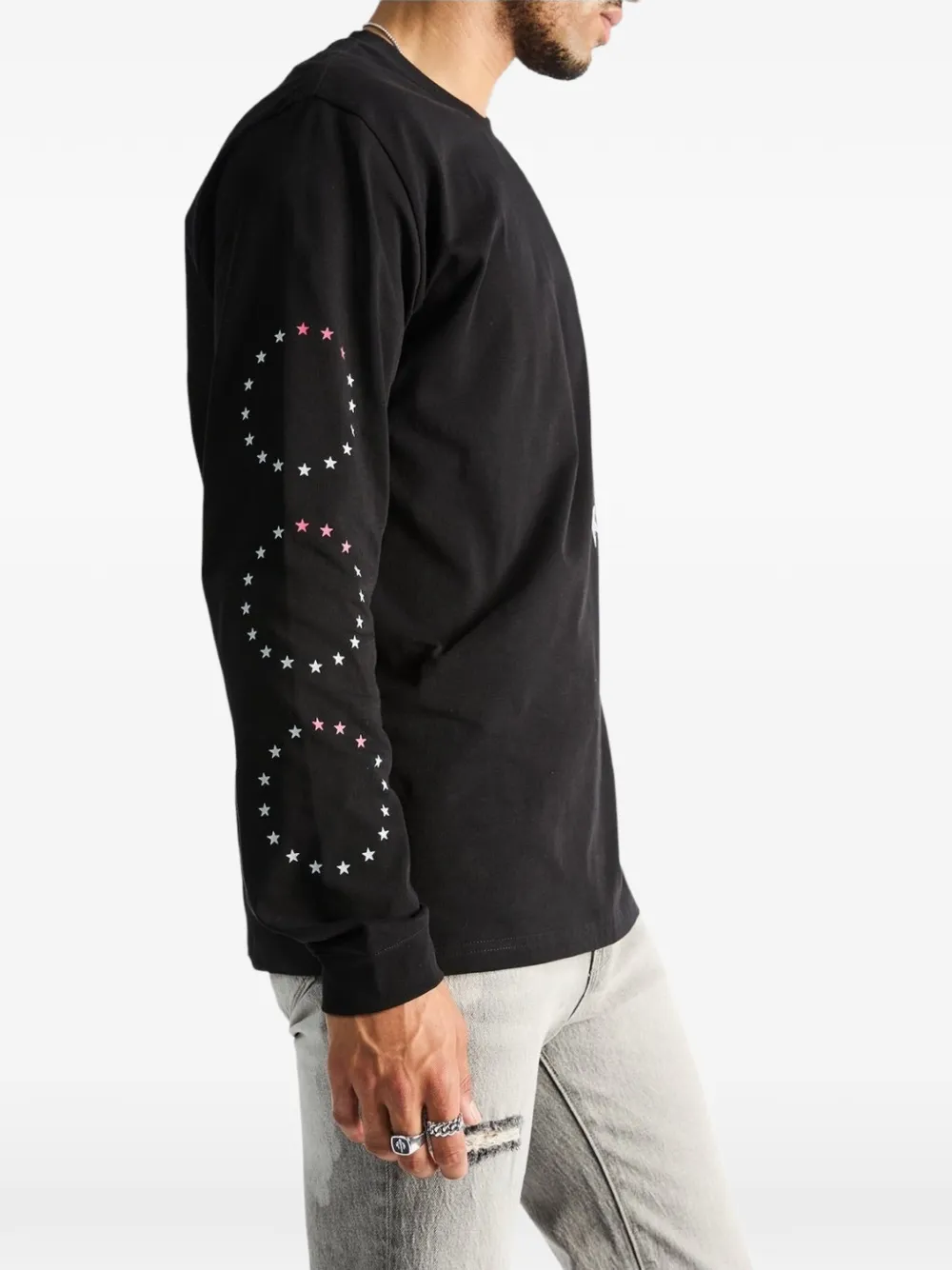 RTA Lawrence star-wire T-shirt Zwart