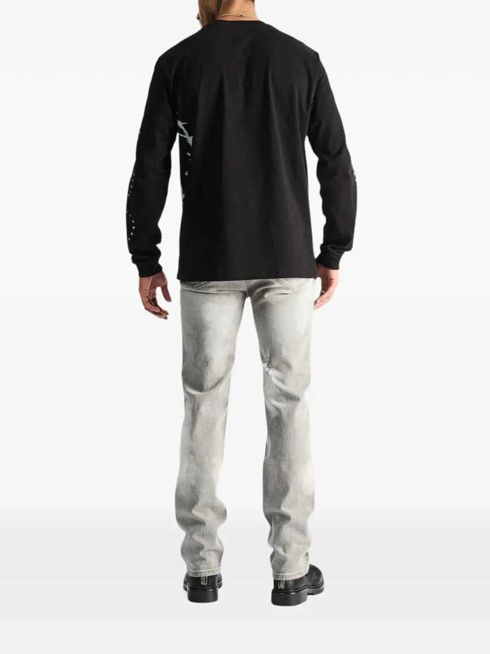 RTA Lawrence star-wire T-shirt Zwart