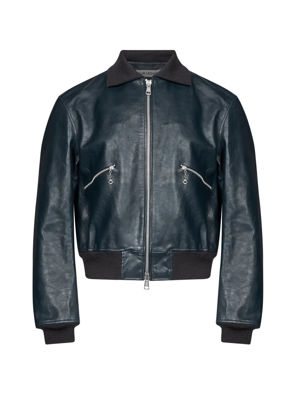OUR LEGACY zip-up leather jacket - Blu