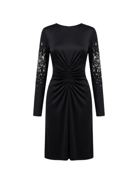 DES PHEMMES crystal-embellished ruched midi dress