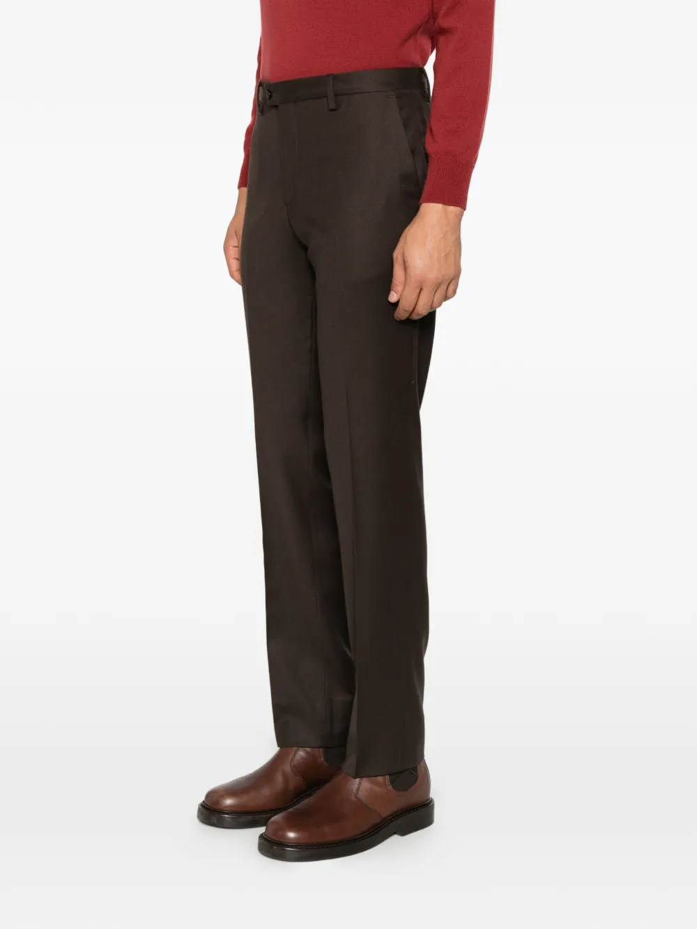 Briglia 1949 belt loops tailored trousers Bruin