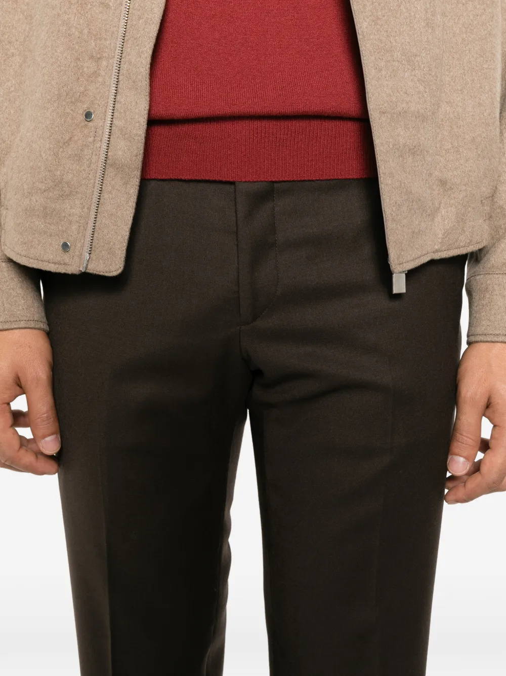 Briglia 1949 belt loops tailored trousers Bruin