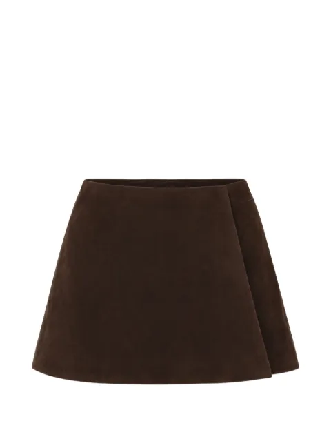 IRO suede wrap mini skirt