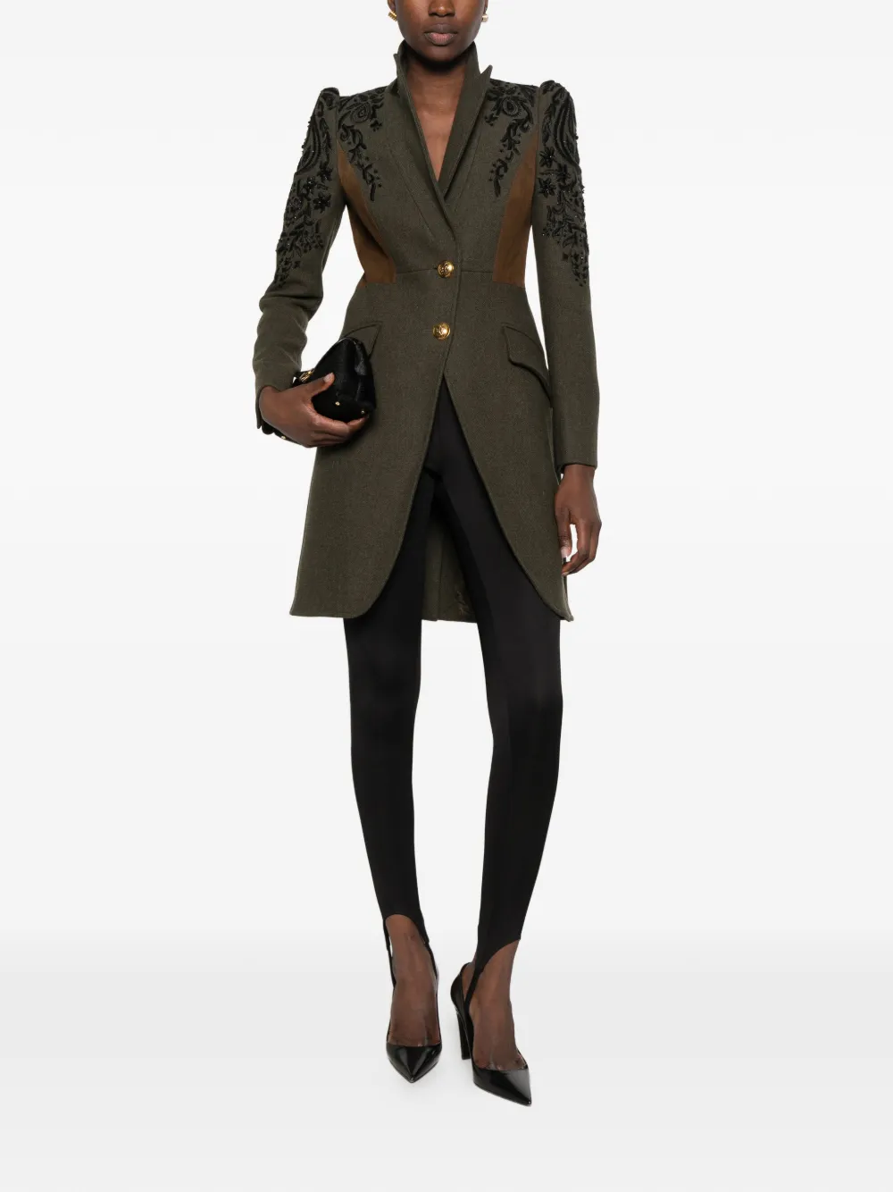 PUCCI long-sleeve embellished coat - Green