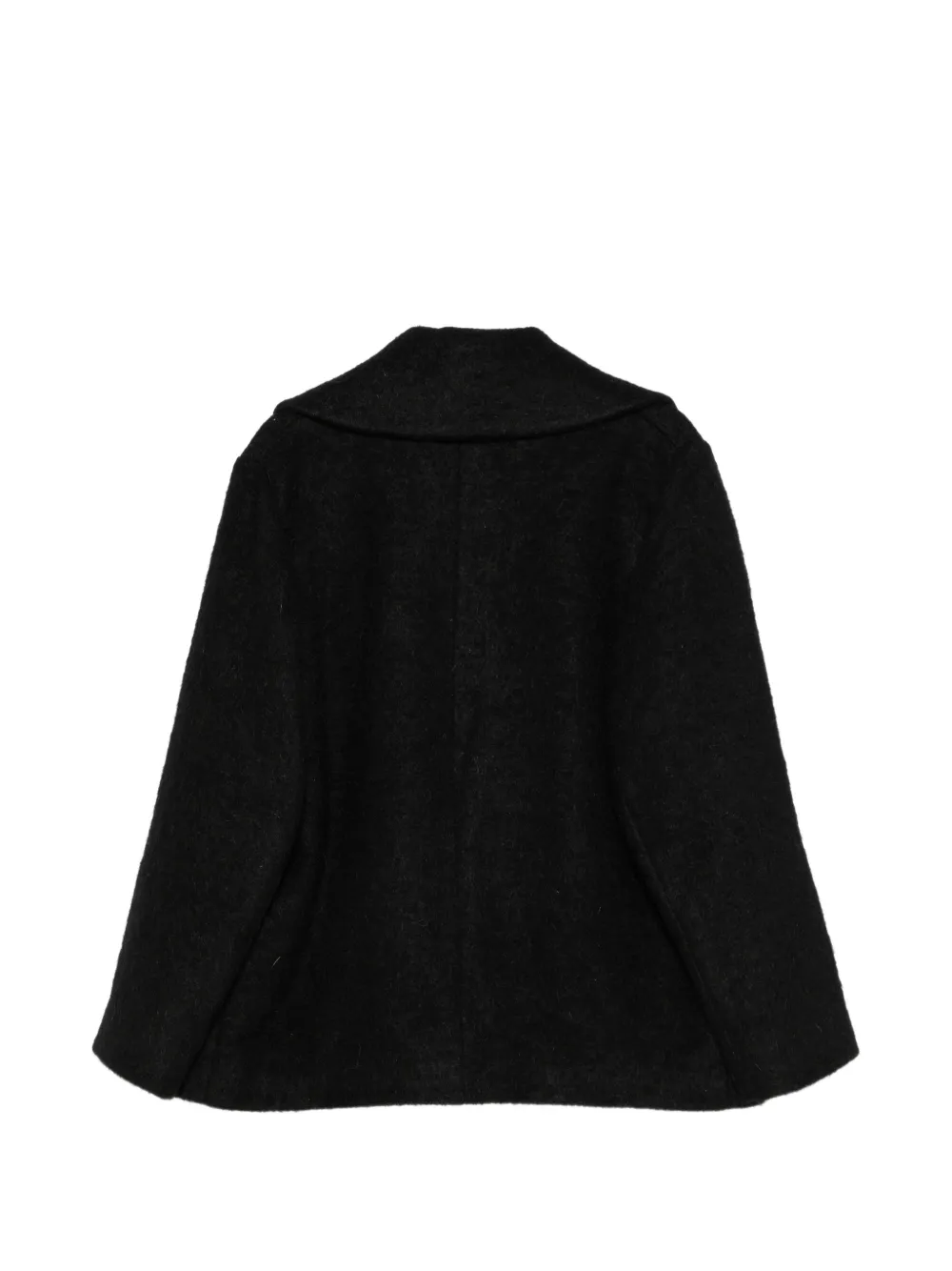 Rochas Mantello notched-lapels coat Zwart