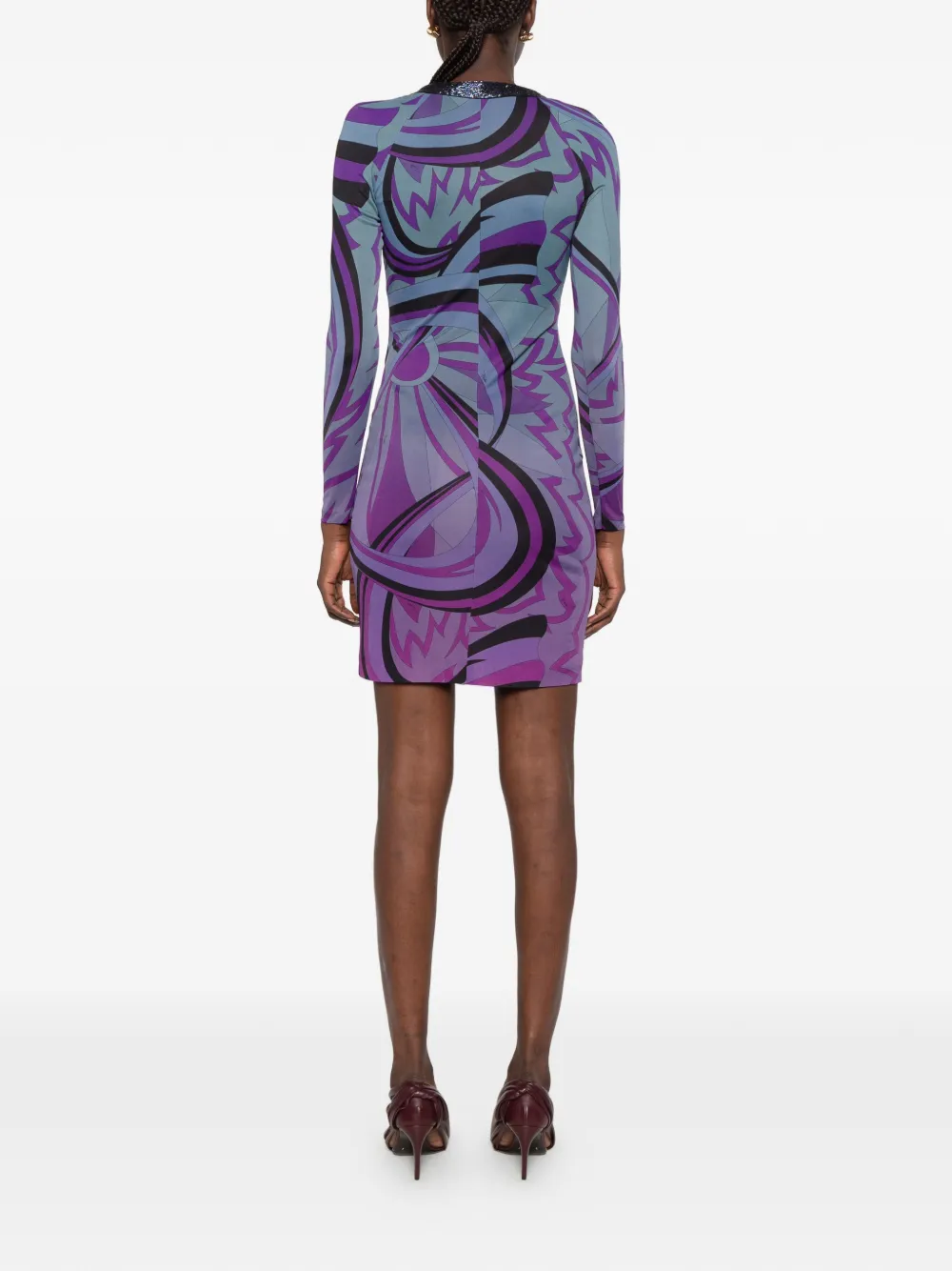 PUCCI printed embellished mini dress Paars