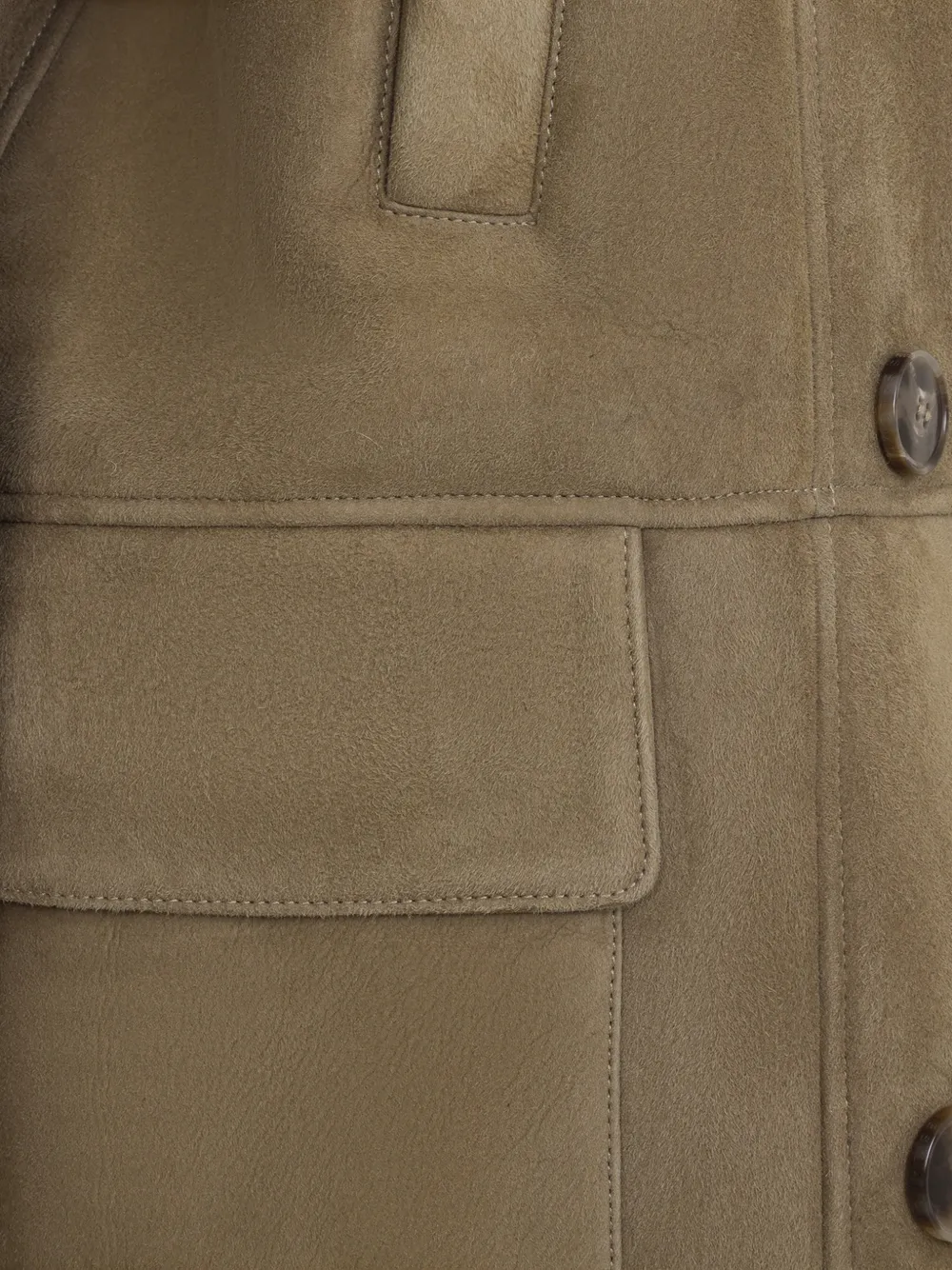 Yves Salomon double-breasted shearling coat Bruin