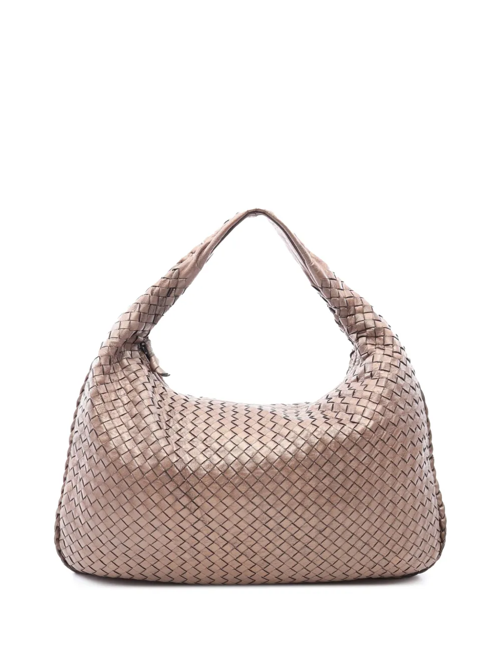Bottega Veneta Pre-Owned 2000-2015 Medium Metallic Nappa Intrecciato Veneta hobo bag - Braun