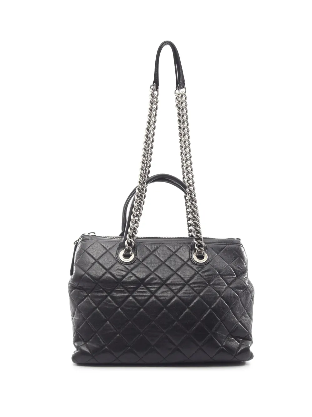 CHANEL Pre-Owned 2014-2015 Quilted Calfskin Shopping Tote satchel - Schwarz