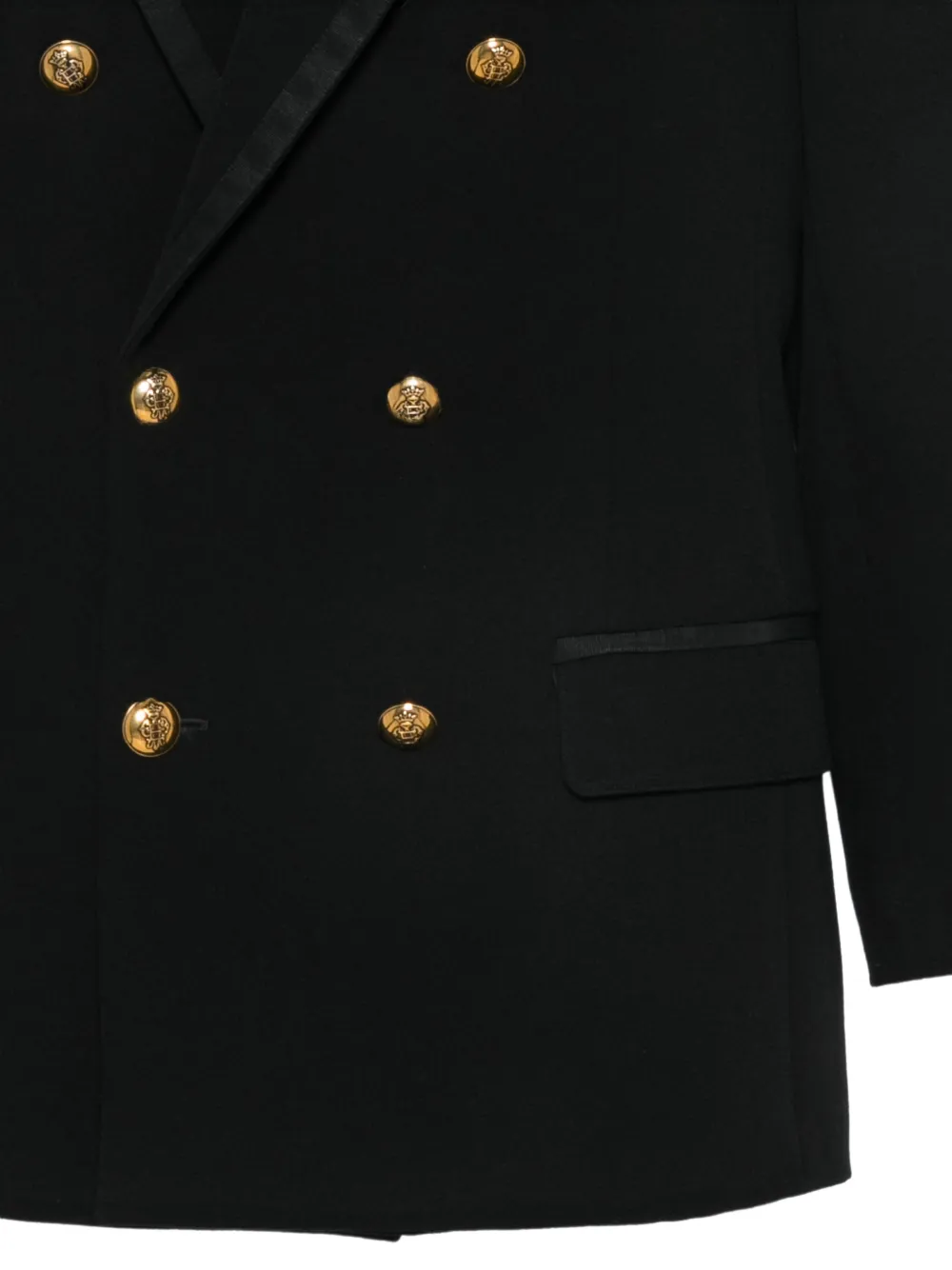 PUCCI double-breasted virgin wool blazer Zwart