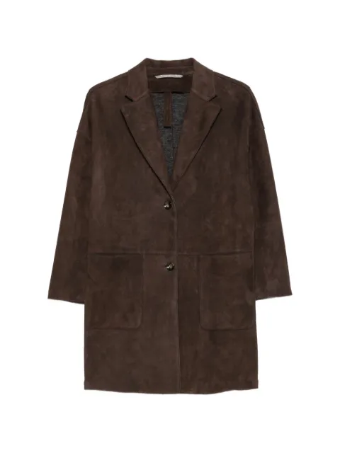 The Jackie Leathers manteau à revers crantés
