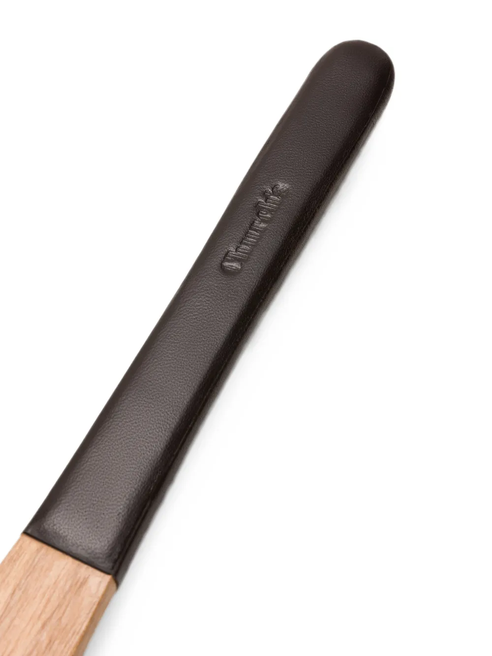 Church's Schoenlepel van walnotenhout met leren handvat Beige