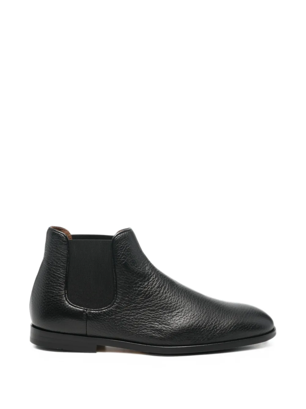 Doucal's grained leather Chelsea boots - Schwarz