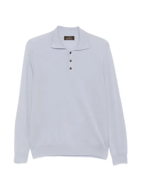 slowear long-sleeve cashmere polo shirt