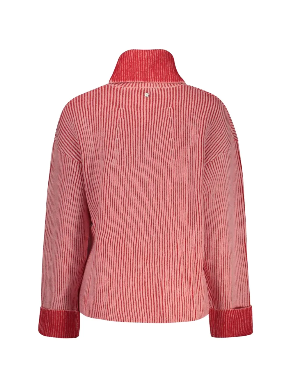 Desigual ribbed-knit roll-neck sweater Rood