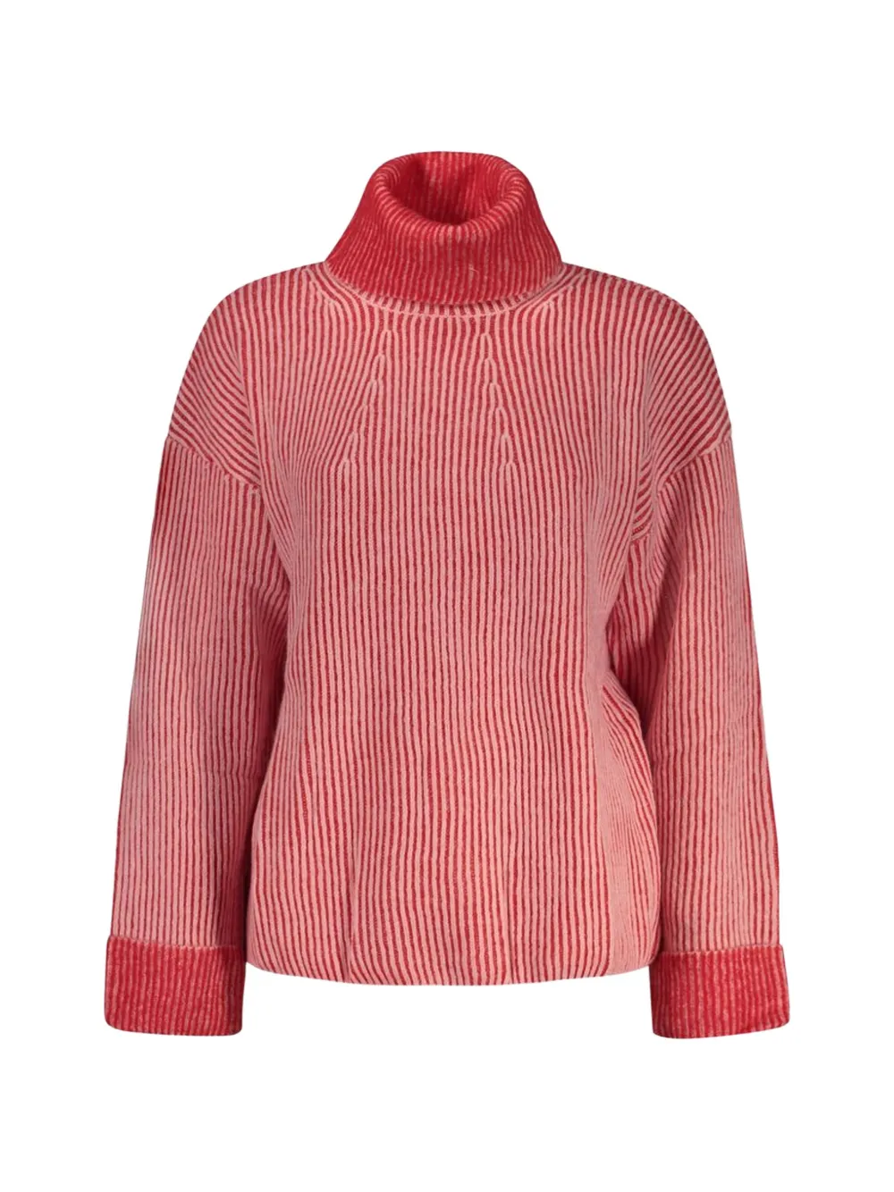 Desigual ribbed-knit roll-neck sweater - Rosso