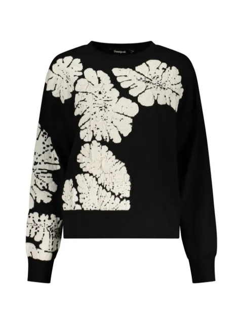 Desigual x M. C. Lacroix floral-intarsia wool sweater