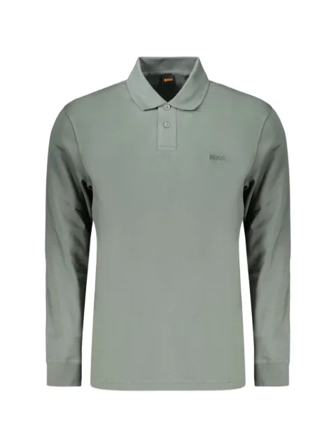 BOSS playera tipo polo manga larga