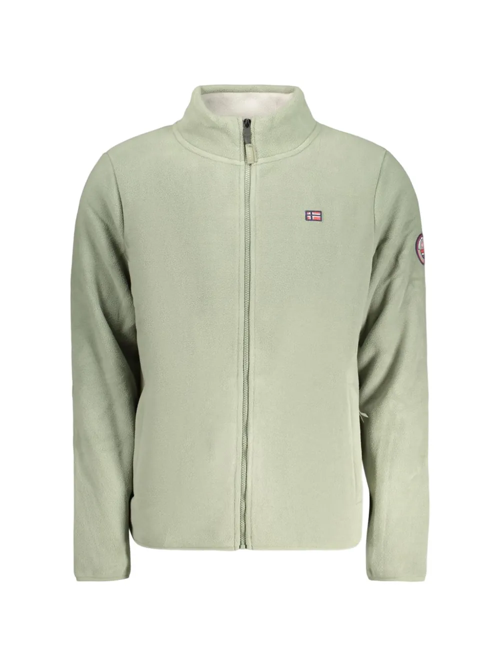 Norwegian Rain logo-patch zip-up sweater - Vert Norwegian Rain logo-patch zip-up sweater - Vert