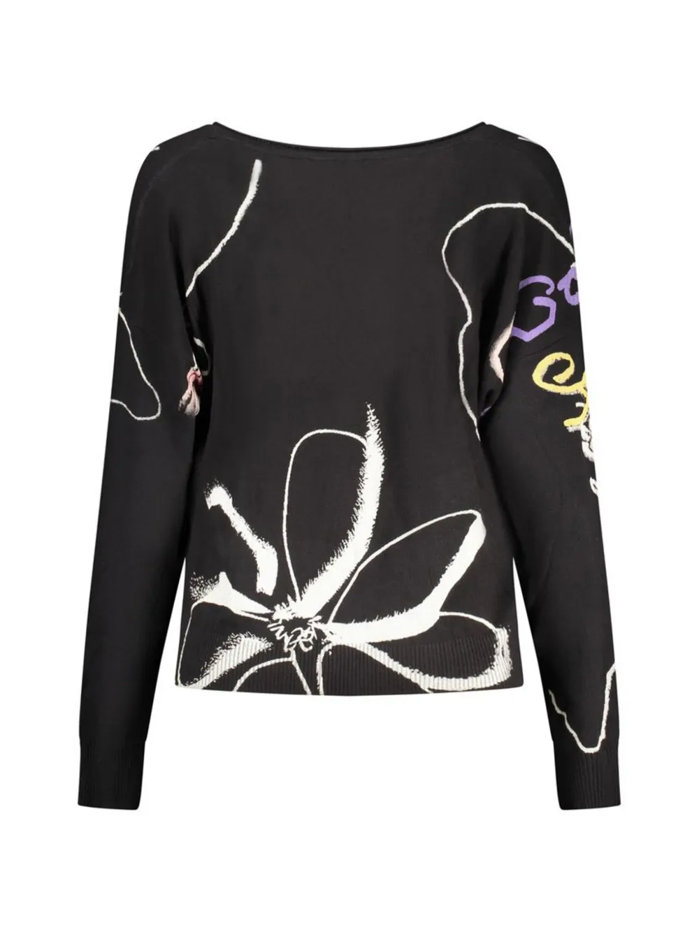 Desigual V-neck sweater Zwart
