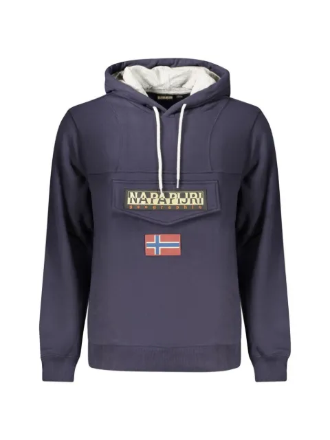 Napapijri logo-patch drawstring hoodie