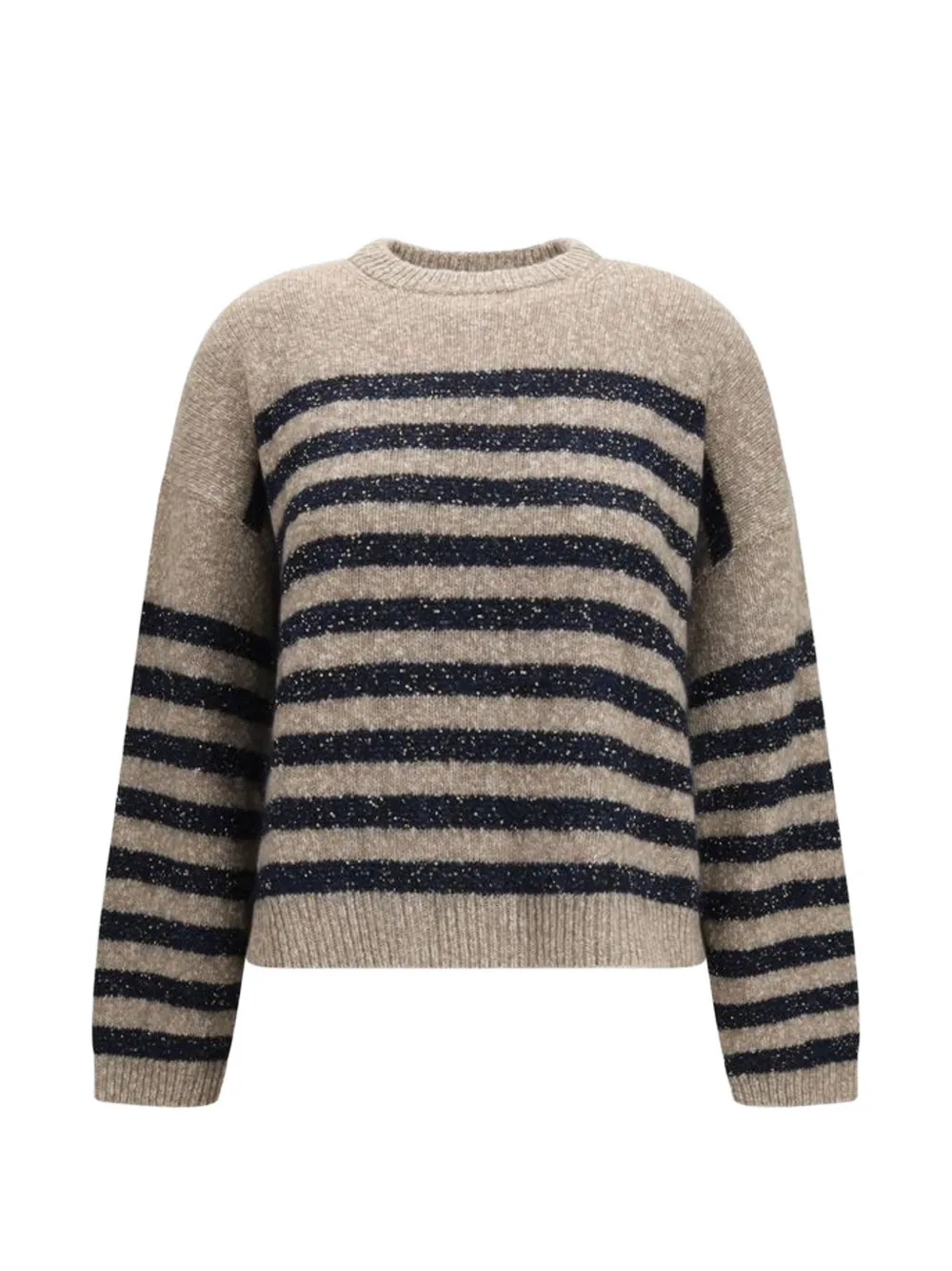 Brunello Cucinelli striped-pattern sweater Beige