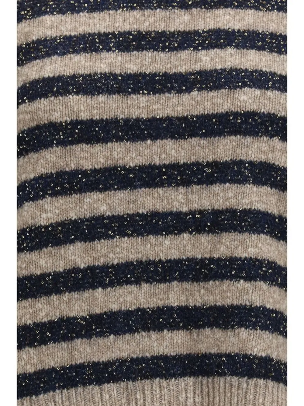 Brunello Cucinelli striped-pattern sweater Beige