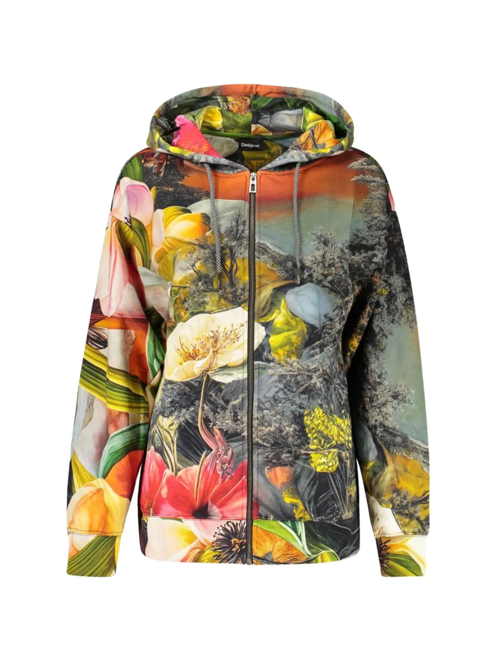 Desigual floral-print zip-up hoodie - Vert Desigual floral-print zip-up hoodie - Vert