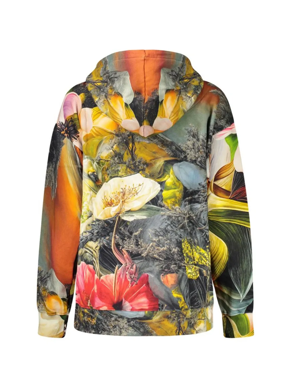 Desigual floral-print zip-up hoodie Groen