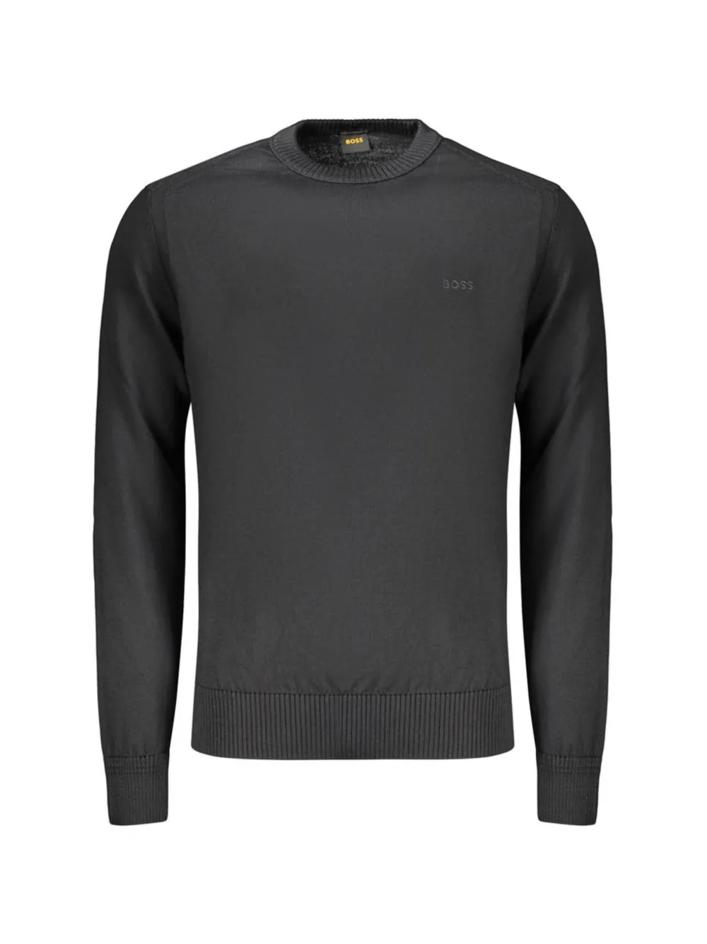 BOSS logo-embroidered crew-neck sweater - Grau