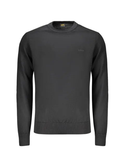 BOSS logo-embroidered crew-neck sweater