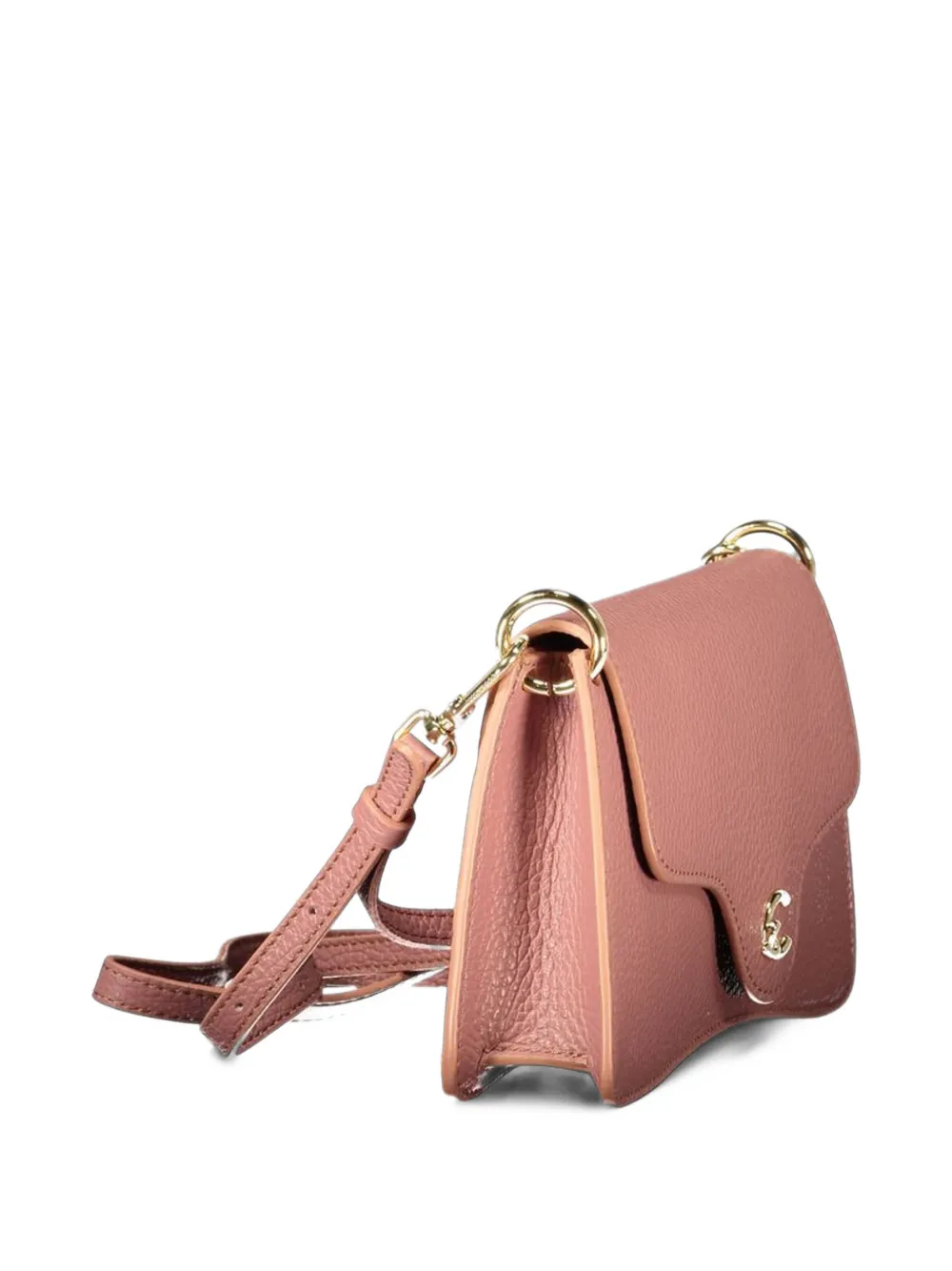 Coccinelle mini grainy leather shoulder bag Roze