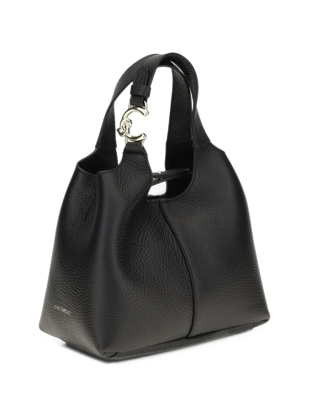 Coccinelle C-Easy grainy leather small tote bag Zwart