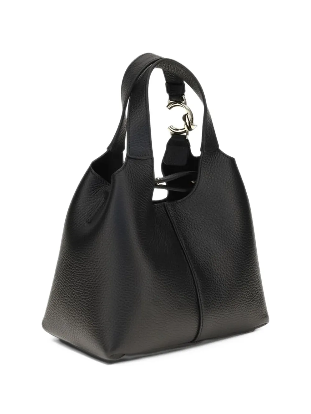 Coccinelle C-Easy grainy leather small tote bag Zwart