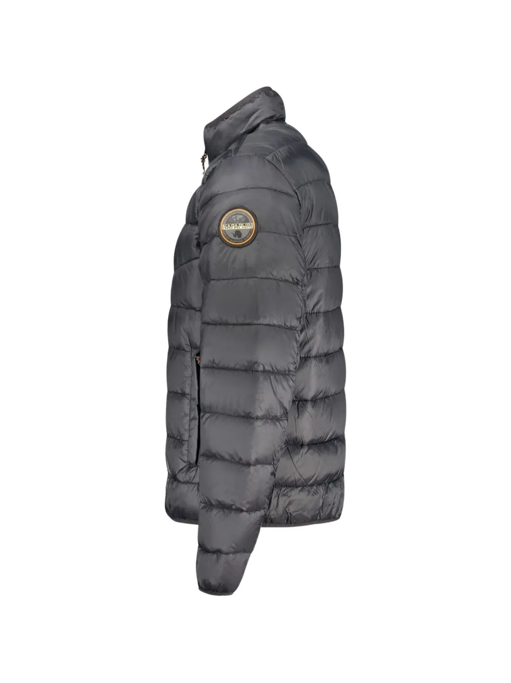 Napapijri quilted logo-patch jacket Grijs
