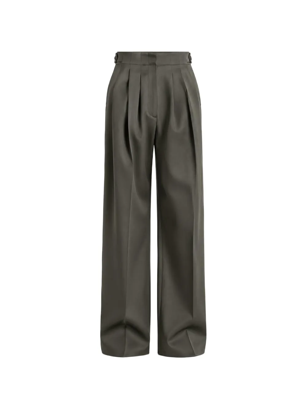 IRO Alabama pleated satin trousers Groen