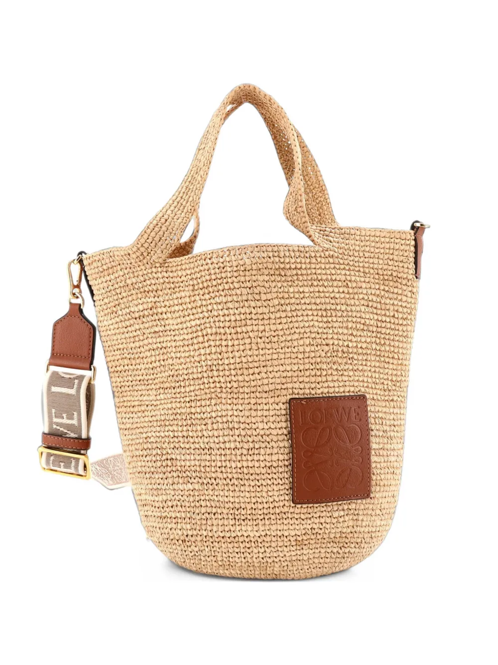 Loewe Pre-Owned Mini Paula's Ibiza Stroh-Schultertasche - Nude